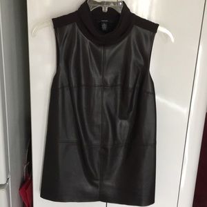 Sleeveless non leather shirt